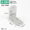 Código do ângulo do aço inoxidável 90 graus ângulo reto suporte triângulo suporte de ferro peça de conexão reforçada hardware em forma de L suporte laminado