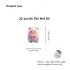 Protector de cable de datos acrílico 2D, previene la rotura, presenta diseños de animales de dibujos animados, cable de datos para teléfono Tipo-C, para ventas transfronterizas
