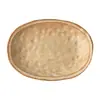 Plato Ovalado Estilo Retro Cerámica Gruesa Vajilla Plato de Sabor Hogar Plato de Postre Cerámico Chapado Venta al por Mayor Plato de Hueso Restaurante Plato Pequeño