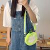 Ventilador de Gato Bolso de Mano de Manzana Peluche Lindo Versátil Bolso Cruzado Manzana Verde Bolso de Hombro Ins Corazón de Niña Original
