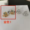 Aretes de Zirconia Empress Saturn para Mujer Vivian Personalidad Clásica Planeta Plano Aretes Completos de Diamante Versión Alta