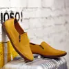 Mocasines de Primera Capa de Piel de Vaca sin Cordones de Moda Cruzados Talla Grande Formales Mocasines de Piel Zapatos Casuales Zapatos Perezosos Zapatos de Hombre