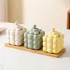Juego Original de Botes Cerámicos Espesos para Condimentos Dopamine con Base de Madera para Almacenamiento, Bote de Sal para Cocina, Bote para Especias con Cuchara, Regalo