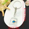 Chaveiro de Peixe Pequeno Azul Oceano, Amarelo e Preto em Resina Realista, Venda Quente Transfronteiriça, Pingente Criativo para Mochila, Chave do Carro