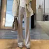 Pantalones Deportivos Largos Casuales de Cintura Alta, Estilo Micro-Campana, Caída Suave, Adelgazantes, Pantalones de Yoga, Corte Relajado, Pierna Estrecha, Pantalones de Arroz Pegajoso