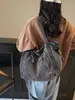 Bolso Portátil de Gran Capacidad a la Moda Estilo Coreano para Viajes Diarios Mujer Nuevo 2025 Bolso de Hombro de Mezclilla Bolso Tote de Color Sólido