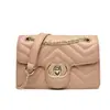 Nova Bolsa Feminina Estilo Pequena Fragrância em PU Mini Casual Ombro Transversal Bolsinha de Braço Bolsa de Ombro com Corrente Modelo Personalizado para Exportação