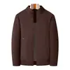 Chaqueta de Color Sólido 3D para Hombre, Otoño 2026, Transfronteriza, Amazon, Chaqueta Cardigan Versátil Nueva con Cuello Alto, Ropa para Hombre