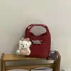 Bolso Cubo Retro de Mano Estilo Coreano de Nicho para Mujer 2026 Invierno Nuevo Elegante Casual Versátil Bolso de Hombro Cruzado
