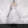 Delantero Corto y Trasero Largo Camisola de Encaje Francés 2026 Nuevo Viaje de Novia Sesión de Fotos Vestido de Boda Ligero Blanco Fiesta de Cumpleaños Vestido Mini