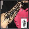 Tatuaje Temporal Flor de Jugo de Fruta Brazo Letra Inglesa Impermeable Sudor Imitación Tatuaje Planta Herbácea Tatuaje Temporal Semi-Permanente Medio Brazo