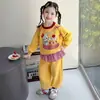 Conjunto de Otoño para Niña Sudadera Elegante de Retazos a Cuadros Conjunto de Dos Piezas 2026 Nueva Llegada Ropa Casual de Otoño para Bebé Niña con Lazo