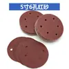 Disco de lija flocado de 125 mm (5 pulgadas) de 6 agujeros, disco de lija autoadhesivo para lijadoras aéreas, fabricante de discos de lija