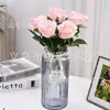 Rosa Artificial Negra Adorno Individual para Foto Boda Flor Artificial Material Decoración del Hogar Rama de Rosa