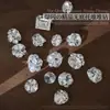 Arte de unha sem base, diamantes empilhados, balas de rocha de ovo de pombo branco brilhante com acabamento em bolas de diamante, diamantes de unha usáveis, acessórios de decoração de unha