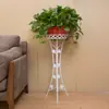 Soporte para Flores Estilo Europeo, Soporte de Cesta de Flores de Hierro de Una Sola Capa, Soporte para Plantas Colgantes Rábano Verde, Soporte de Cesta de Flores de Múltiples Capas para Sala de Estar Interior, Soporte para Plantas Verdes
