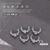 Joyería de circón para arte de uñas Arco de media luna francesa Diamante completo Amor Taladro en forma de V Circón plano Decoración tridimensional para uñas