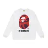 Otoño e invierno estilo japonés marca de moda cabeza de simio estampado de dibujos animados unisex joven suéter sudadera holgada venta al por mayor y dropshipping