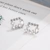 Pendientes cuadrados de cuentas redondas 2022 nueva moda retro simples de estilo frío pendientes pendientes femeninos nicho alta atmósfera