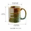 Caneca de cerâmica cozida em forno, best-seller transfronteiriço da Amazon, formato de tambor de óleo, 430ml, segura para alimentos