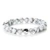 Pulseira Yin Yang Tai Chi fosca nova de joias transfronteiriça Turquesa branca pulseira versátil com contas pretas e brancas