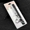 Tesouras de Cabeleireiro em Aço Inoxidável, Conjunto de Tesouras Finas com Dentes Planos, Tesoura Desbastadora, Ferramenta de Corte de Franja, Salão de Cabeleireiro