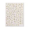Pegatinas Florales para Uñas Estampadas en Oro 5D en Relieve Tridimensional Lujo Ligero Elegante Florales Dorados Accesorios para Uñas Artísticas Estilo Sl
