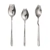 Cuchara y Tenedor Integrados Dentados de Acero Inoxidable Vajilla Coreana Creativa Dentada Cuchara y Tenedor Multifuncional para Té de la Tarde Ensalada Postre Cuchara y Tenedor