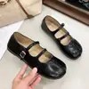 Zapatos Mary Jane, moda para mujer, nuevo estilo para 2026, versátiles con vestidos, punta fina, con detalle de botón sintético, adecuados para primavera y otoño, estilo coreano, cómodos