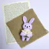25 Broches de Conejito Nuevos de Tela de Dibujos Animados Rellenos de Algodón Decorados en el Borde, Accesorios para Ropa, Sombreros, Bolsos, Materiales para Ropa Infantil