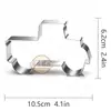 Lele Kitchen Molde para Galletas de Acero Inoxidable Serie de Ingeniería de Tráfico Forma de Grúa Bulldozer Molde con Estampado de Frutas