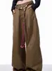 Pantalones Retro de Estilo Americano con Scimitar Decorativo para Hombre 2025 Primavera Nueva Llegada Tubo Recto Sueltos Pierna Ancha Pantalones de Trabajo