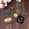 Letreros de metal con revestimiento de relieve, venta al por mayor, puertas y ventanas de bronce, muebles, marca registrada, placa de identificación de aleación de zinc, logotipo