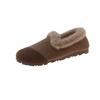 Versão coreana de sapatos de feijão forrados com fleece feminino 2024 novo retrô outono e inverno forrado com fleece quente casual sola macia sapatos de algodão Mao Mao
