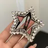 Pinza de clip BB de estrella de cinco puntas con pedrería retro, pinza para patillas de estrella hueca, pinzas de moda para cabello rebelde para mujer, accesorios para el cabello