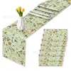 Zc065 Bandera de Mesa Retro de Flores y Pájaros Mantel Temática de Fiesta Vacacional Hogar Sala de Estar Mesa de Comedor Mantel Decorativo Patrón