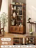 Estante Bogu Bambu Nan Novo Estilo Chinês Armário de Exibição de Chá Sala de Chá Armário de Chá Suporte de Exibição Duobaoge Simples Moderno Prateleira de Armazenamento