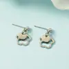 Aretes de Flor Hueca para Mujer, Estilo Coreano, Súper de Hada, Diseño Dulce y Único, Aretes Juveniles Estilo Bosque