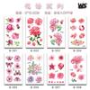 Explosões Transfronteiriças Artístico Flor Fresca Flor Adesivo de Tatuagem Braço Rosa À Prova D'água Adesivo de Tatuagem de Longa Duração