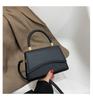 Bolso de Color Sólido con Patrón de Cocodrilo para Mujer 2022 Nuevo Estilo Coreano Bolso de Mujer Texturizado Pu Bolso de Hombro Simple para Mujer Bolso Cuadrado Pequeño