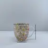 Venta al por mayor de fabricantes Tazas de Vidrio de Puntos Multicolor Personalizadas Estilo Retro Europeo y Americano Tazas de Cóctel Tazas de Vidrio para Jugo en Casa