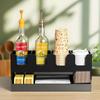 Caja de Almacenamiento Desechable para Vasos de Papel para Cafeterías, Tiendas de Té de Leche, Puestos, Mostradores de Bar, Popotes, Servilletas de Papel, Bolsitas de Té, Cápsulas de Café, Portavasos