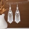 Aretes Étnicos Imitación Plata Miao Aretes Retro Largos con Borlas Atracciones Aretes Estilo Antiguo Aretes Miao para Mujer Venta al por Mayor