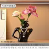 Vaso de Arte de Modelagem de Corpo Humano de Alta Qualidade, Arranjo de Flores para Sala de Estar, Decoração para Armário de Vinho em Casa, Ornamentos de Nicho Atacado