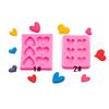 Molde de Silicone Coração com 6 Furos Tamanho Coração Decoração de Bolo Dia dos Namorados Chocolate Aromaterapia Argila Gesso Molde