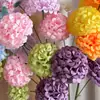 Bola de la Suerte de Tres Cabezas Sin Hojas Bola de la Suerte Flor de Hibisco Arreglo Floral para Pasillo de Boda Flor de Seda Decoración de Hotel Flor Artificial