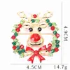Broche Navideño de Dibujos Animados a la Moda, Aleación Versátil Europea y Americana con Pedrería, Broche de Árbol de Navidad de Halloween, Disponible en Stock Transfronterizo