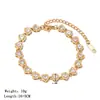 Nuevo Pulsera de Acero Inoxidable con Forma de Corazón de Circonita Transfronteriza Europea y Americana Simple de Moda Joyería de Moda Chapada en Acero de Titanio