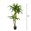 Maceta de Suelo Simulada de Palo de Rosa Brasileño Planta de Interior Sala de Estar Planta Verde Grande Árbol Falso Adorno Decorativo de Alta Gama Múltiples Especificaciones