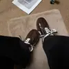 Tênis de treino alemães estilo coreano com sola grossa e cadarço duplo para mulheres, tênis casuais versáteis, tênis estilo retro old money
